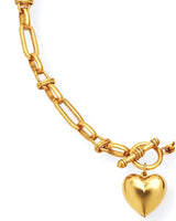 Liv Oliver 18K Gold Heart Charm Necklace