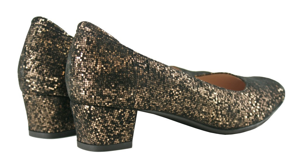 Bosccolo Womens Pumps - Black/Gold