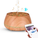 TODO 400Ml Bluetooth Humidifier Aromatherapy Diffuser Ultrasonic Led Speaker Dome - Woodgrain