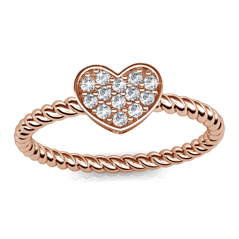 Boxed Krystal Couture Sensational Lux Watch with Ring Set Embellished Crystals from SWAROVSKI® in Rose Gold