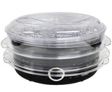 TODO 9L Steam Cooker Steamer 3 Tray 800W Power Dial Timer Healthy Stackable