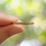 Bullion Gold Deva Glitter Textured Stacker Ring