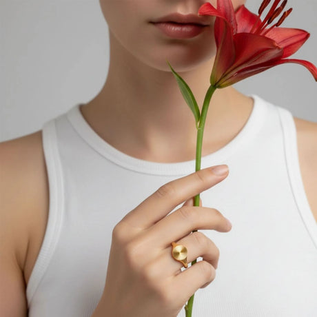 Bullion Gold Vortex Aura Gold Plated Ring
