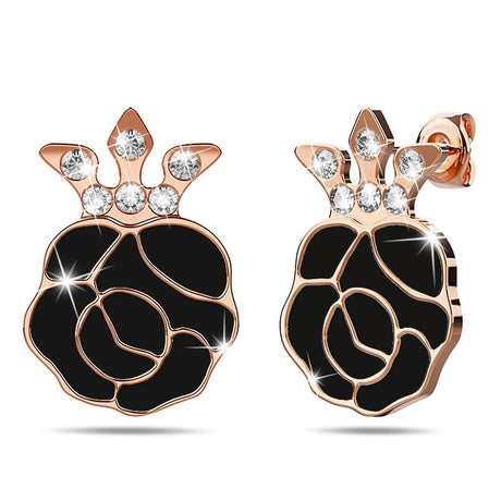 Krystal Couture Rosie Stud Earrings Embellished with Swarovski Crystals