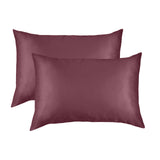 MULBERRY SILK PILLOW CASE TWIN PACK - SIZE: 51X76CM - MALAGA WINE