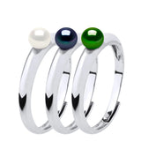 Ring Button Freshwater Pearl White 4-5mm