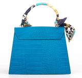 Bosccolo Handbag - Blue  Croco