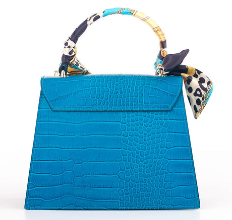 Bosccolo Handbag - Blue  Croco