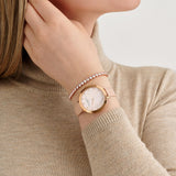 Ted Baker Womens Ammy Rosegold Pink Leather + Bracelet Set
