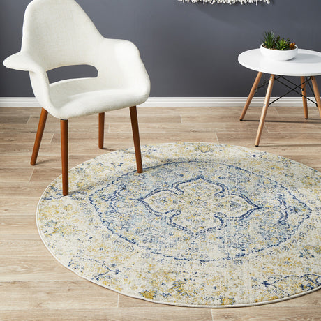 Museum 867 Sky Round Rug