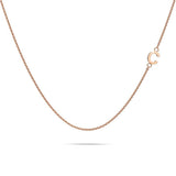 Bullion Gold Sparkling Alphabet Initials Stainless Steel Necklace in Rose Gold