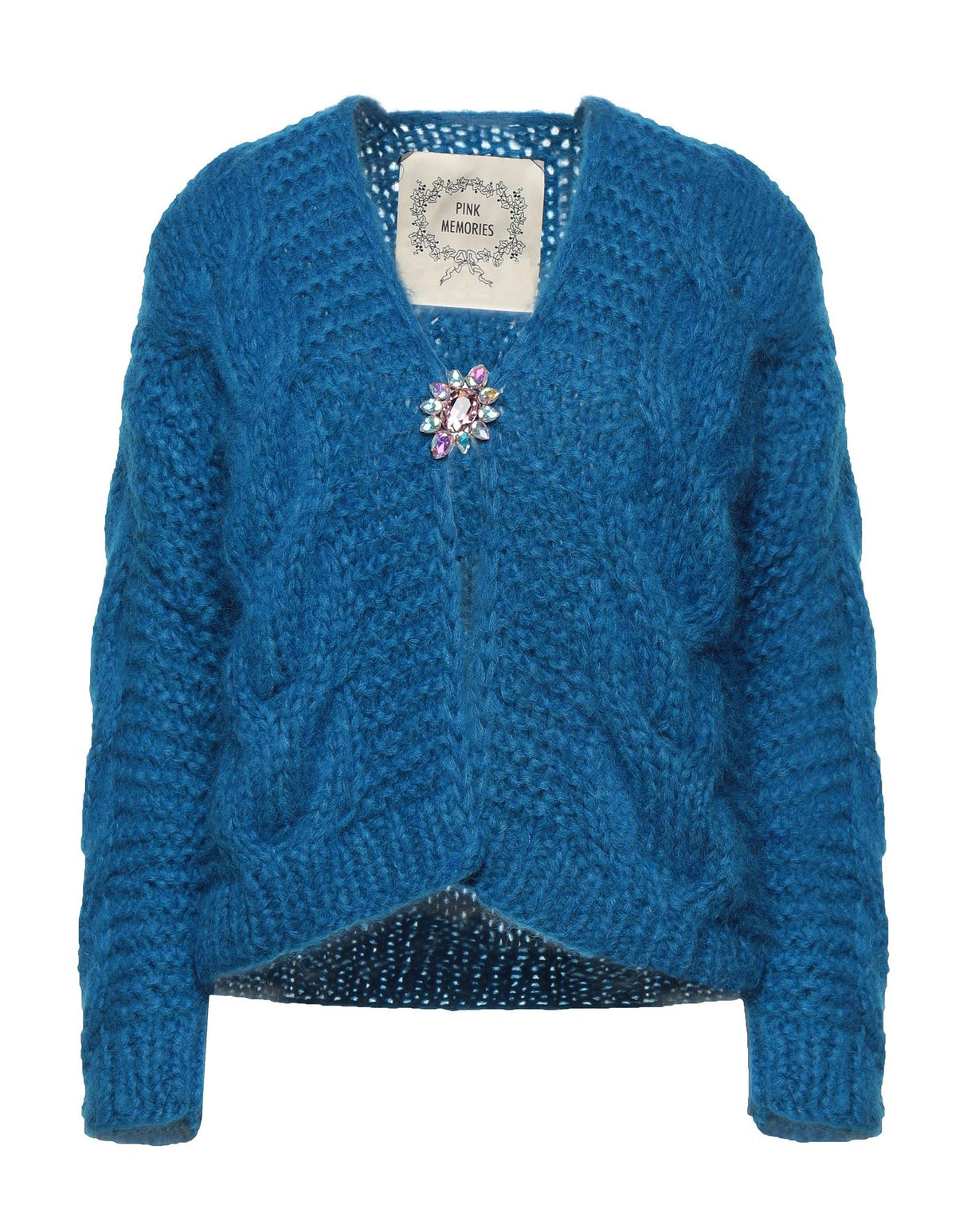 Pink Memories Womens Cardigans - Deep teal