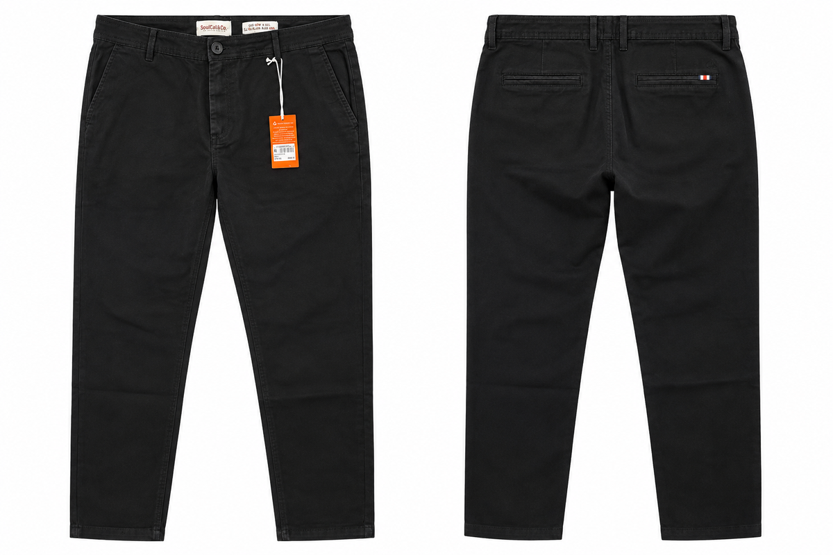 SoulCal Men's Soul Chino - Black