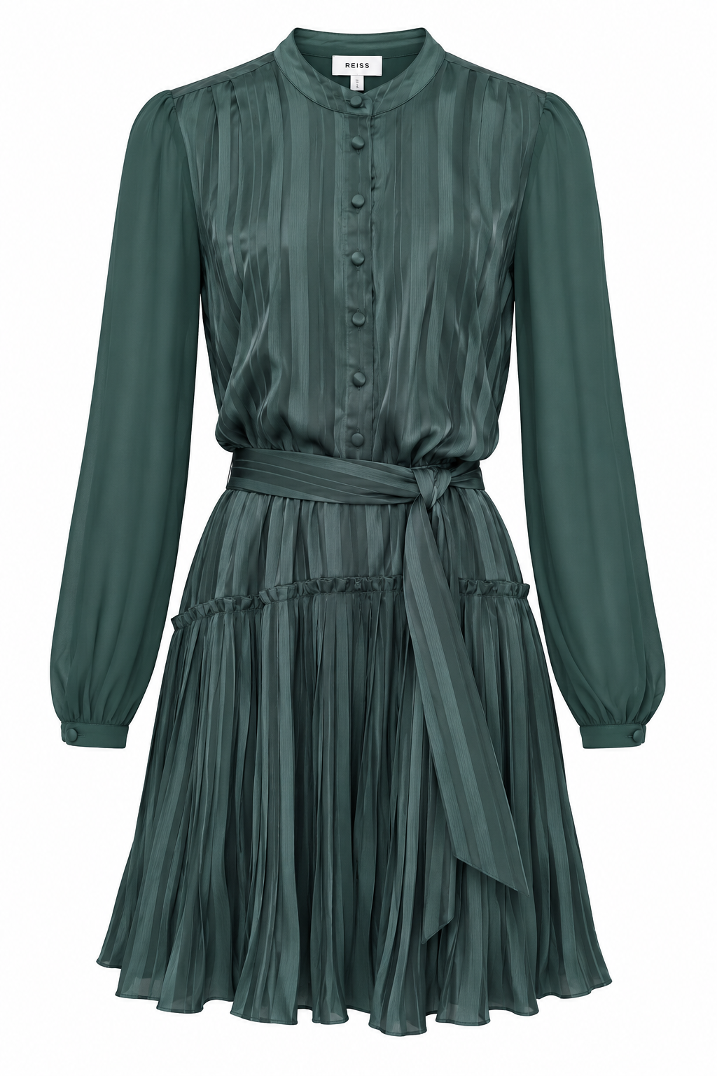 Reiss Women's Oe Georgie Ls Print Flipp - Emerald