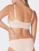 Ambra B Maternity Crossover Crop - Putty Pink