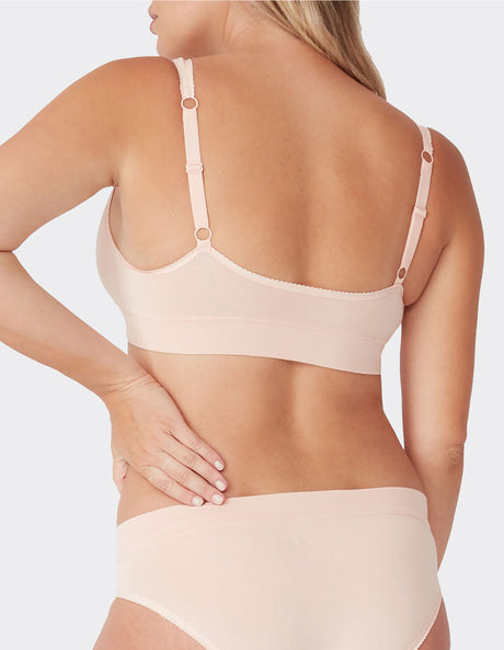 Ambra B Maternity Crossover Crop - Putty Pink