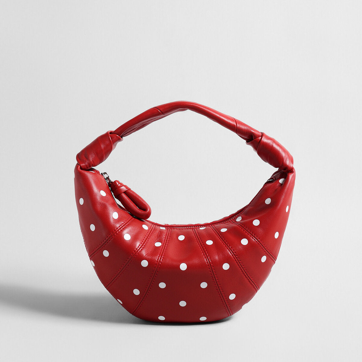 Polka Dot Dumpling Bag - Red