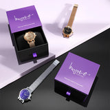 Boxed Rose Gold Watch & Earrings Set With SWAROVSKI® Crystals Embellishment