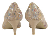 Bosccolo Womens High Heels - Silver Flower/Beige