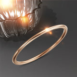 Bullion Gold Solid Golf Bangle 3mm Rose Gold Layered
