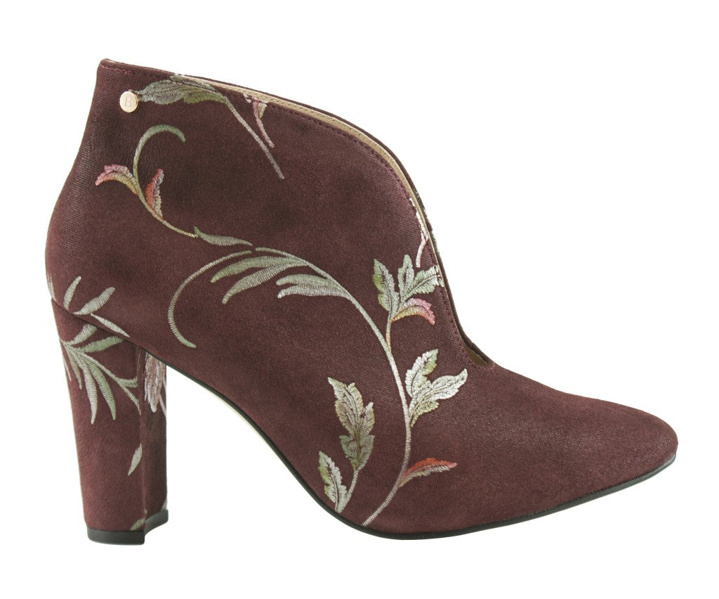Bosccolo Womens Boots - Leaves Burgundy