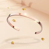 Bullion Gold Avenue Classic Cuff Bangle Rose Gold - 4mm
