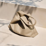 Nalandu Soft Slouch Genuine Leather Oversized Tote Bag - Taupe