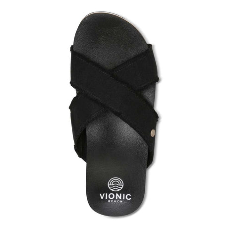Vionic Panama Beach Slide - Black Canvas
