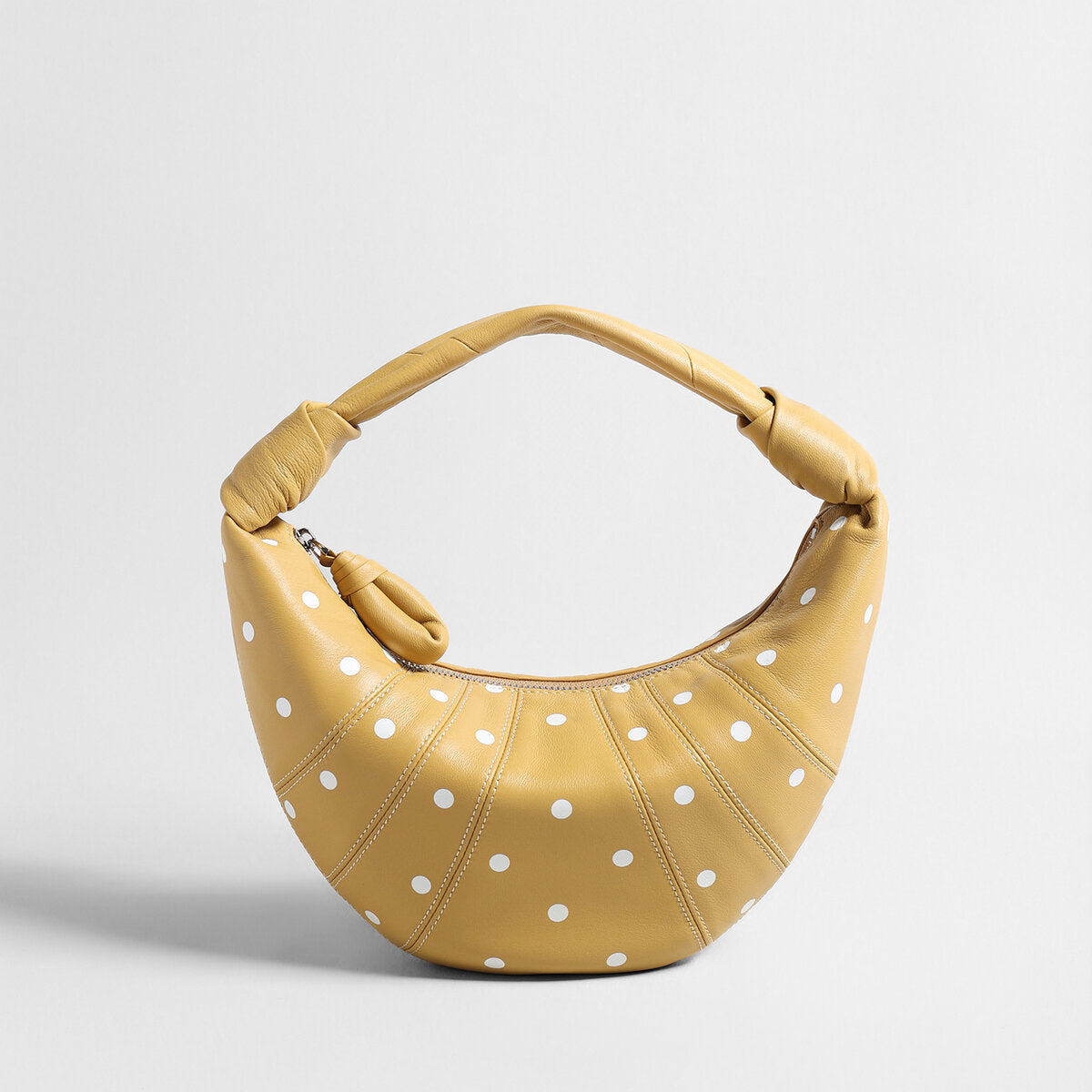Polka Dot Dumpling Bag - Yellow