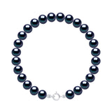 Bracelet Semi-Round Freshwater Pearl Black