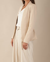 Amelius Nahla Panelled Blazer - Beige