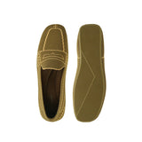 Comfortable Slip On Square Toe Loafers - Avocado