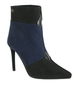 Bosccolo Womens Spike Heel Boots - Navy Blue/Black Nubuk