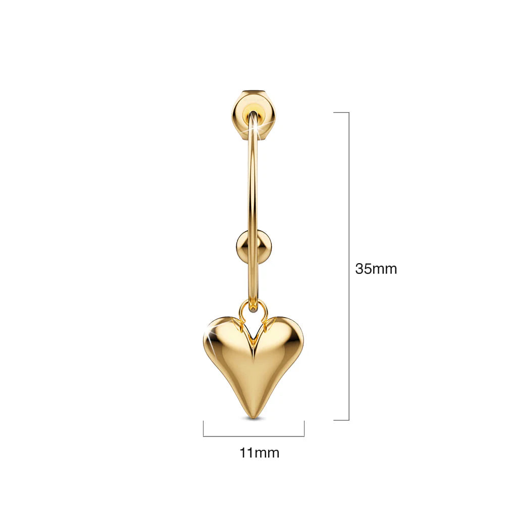 Bullion Gold Love Paradise Stud Gold Layered Earrings