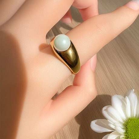Bullion Gold Pearl of the Sirens Gold Layered Ring