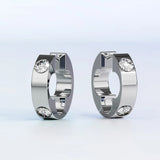 Krystal Couture Classic Round Stud Earrings in White Gold Adorned with Crystals from SWAROVSKI