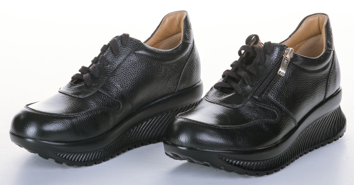 Bosccolo Womens Sneakers With Zipper - Black