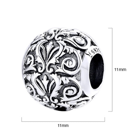 Solid 925 Sterling Silver European Amour Charm