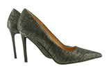 Bosccolo Womens Spike Heels Linen - Dark Green