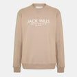 Jack Wills Men's Belvue Graphic Logo Crew Neck Sweatshirt - Grey