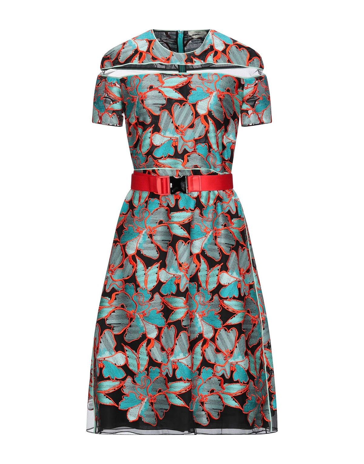 Fendi Womens Midi Dresses - Black