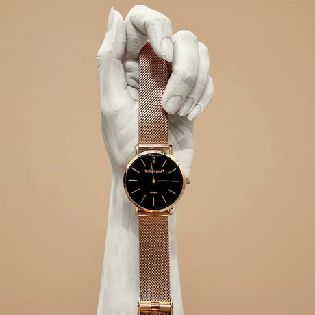 Bullion Gold Bullion Gold Timeless Dream Watch - Rose Gold and Black