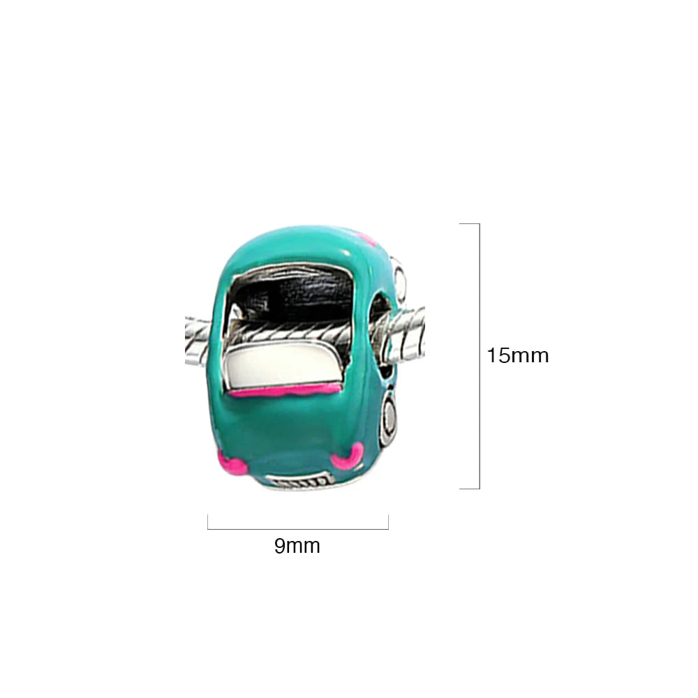 Solid 925 Sterling Silver Vintage Car Pandora Inspired Bead Charm