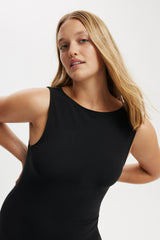 Cotton On Women's Bella Boat Neck Mini Dress - Black