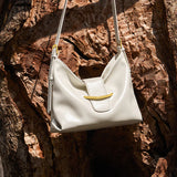 Nalandu Luxe Glossy Hobo Shoulder Bag - White