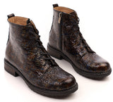 Bosccolo Womens Ankle Boots - Iridescent Brown