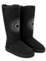 Australian Leather Ugg Long Crystal SunBurst - Black - AU6