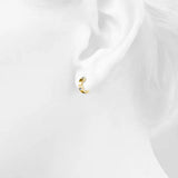 Krystal Couture Classic Round Huggies in Gold Adorned with Crystals from SWAROVSKI