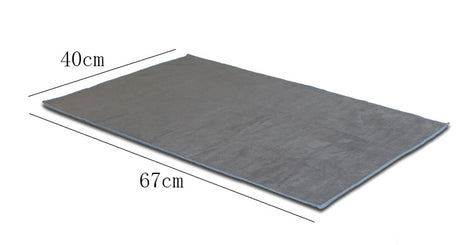 Yoga Pilates Hand Towel Mat Workout Absorbing Microfiber 67Cm Grey