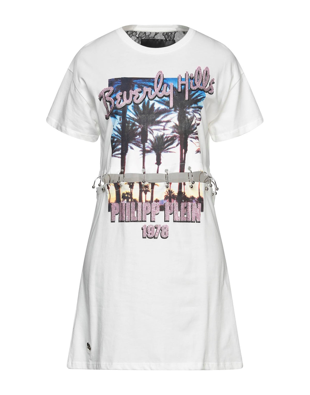 Philipp Plein Womens Mini Dresses - White